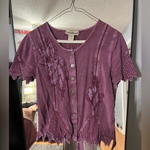 Seventh Ave Tie Top (Purple)